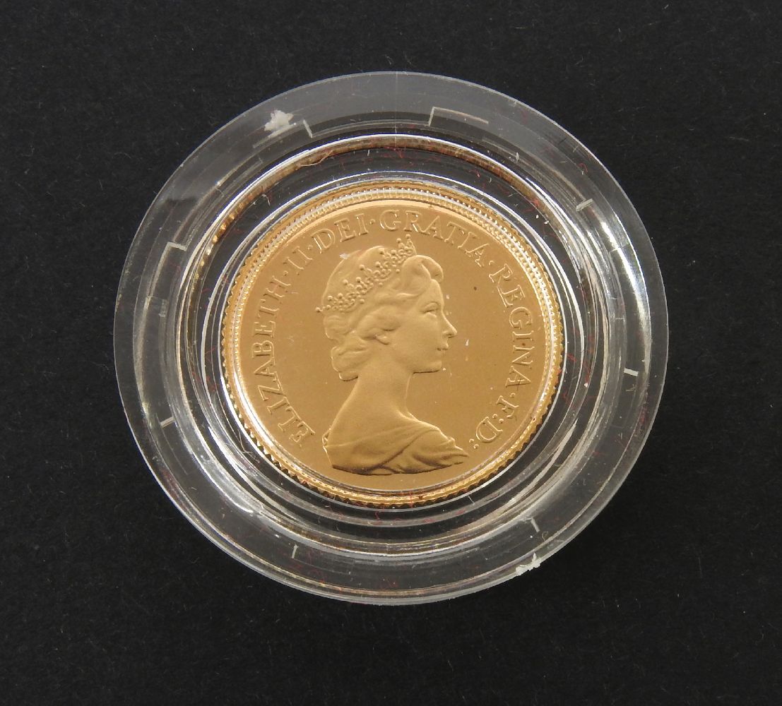 Great Britain, Elizabeth II (1952 - ), Proof Half Sovereign, 1980, complete with certificate and