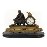 19th century bronze and ormolu clock (H Marc, Paris)