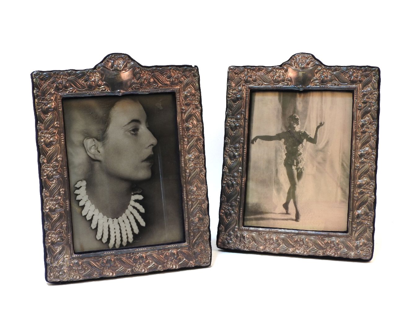 A pair of modern silver photo frames, by Birmingham Assay Office, 1977? 29.5cm high