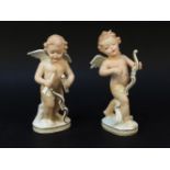 Two Wallendorf porcelain figures of cherubs