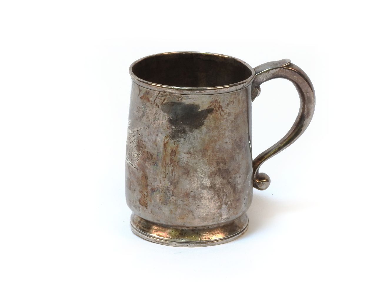 A George III silver christening mug, London, 1805, makers mark rubbed