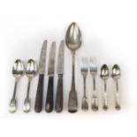 A quantity of 19th century and later flatware