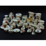 Over 100 pieces of crested Goss and other china, including rarer models