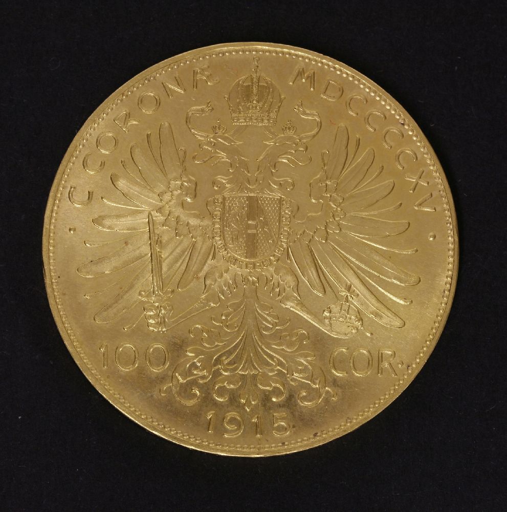 Austria, Franz Josef, 100 Corona, 1915 (restrike) - Image 2 of 2