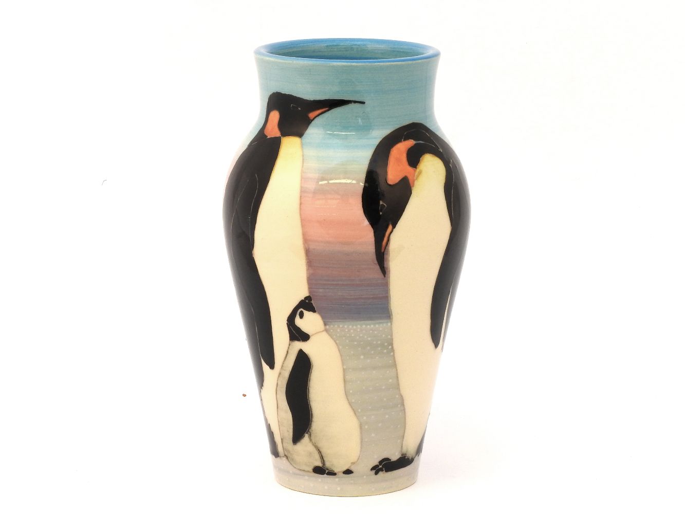 A Dennis Chinaworks pottery Emperor Penguin vase, designed by Sally Tuffin, no 268, 2004, 21cm high