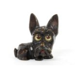 A Carl Tiedemann of Hamburg novelty clock, in the form of a dog