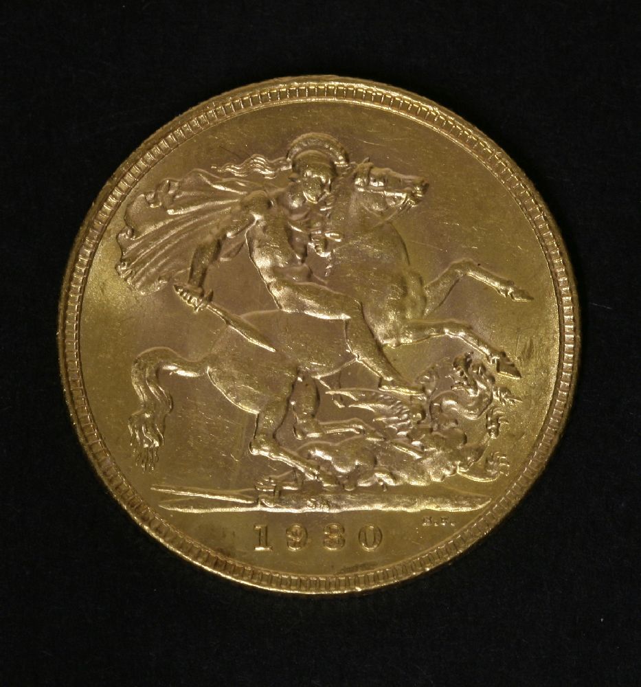 South Africa, George V (1910 - 1936), Sovereign,1930, SA on ground for Pretoria Mint, small head l., - Image 2 of 2