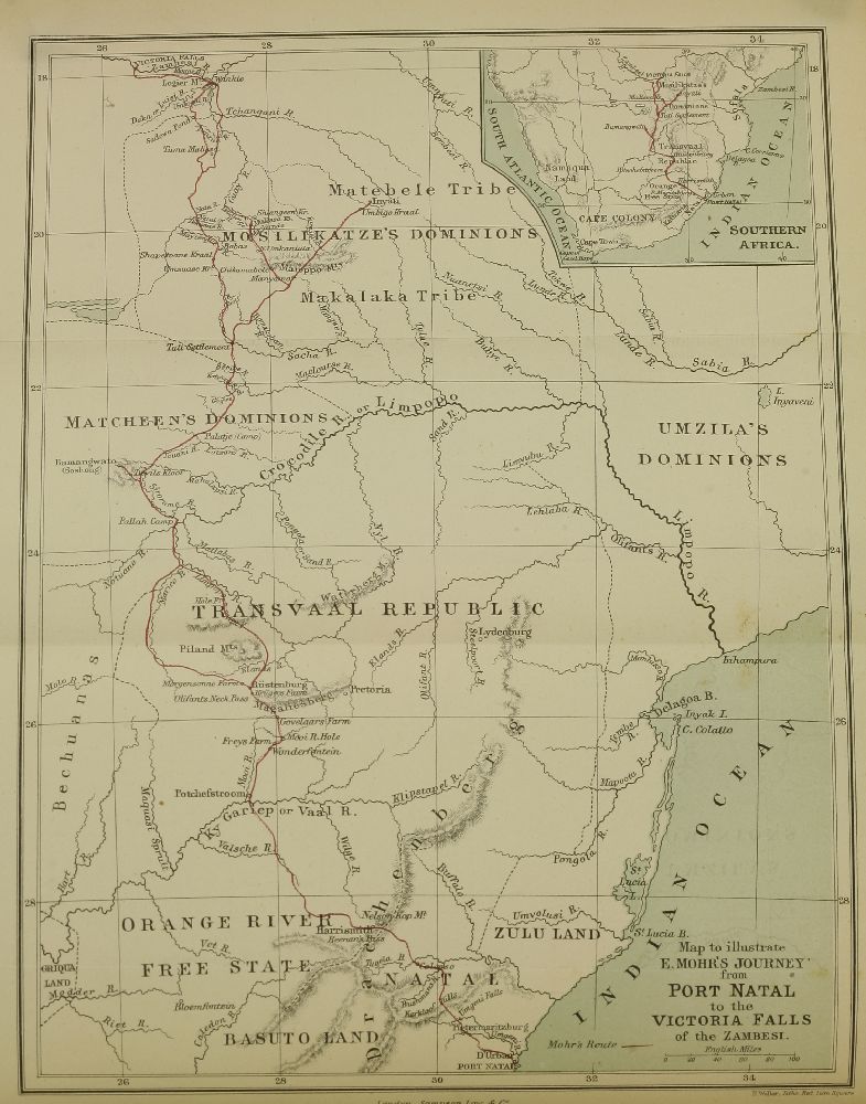 MOHR, Edward; N. D’Anvers(trans.): To The Victoria Falls Of The Zambesi. L, S. Lowe, 1876. 1st - Image 3 of 4