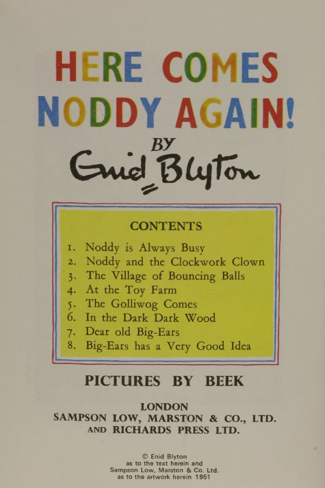 CHILDREN AND GENERAL:BLYTON, Enid - 12 Noddy Titles (11 with dws). Sampson Low, 1951-1963; Rupert - Image 9 of 9