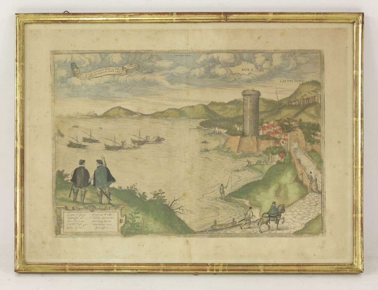 George Braun and Franz HogenbergMOLA, GIVING A VIEW OF THE GULF OF GAETA AND FORMIAC1580s, hand