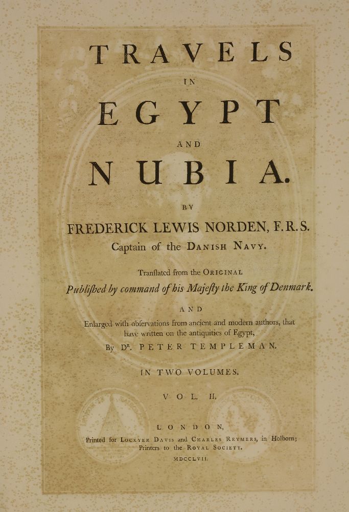 NORDEN, FREDERIK LUDWIG: (1708-1742): Travels in Egypt and Nubia. Translated from the original and - Image 5 of 8