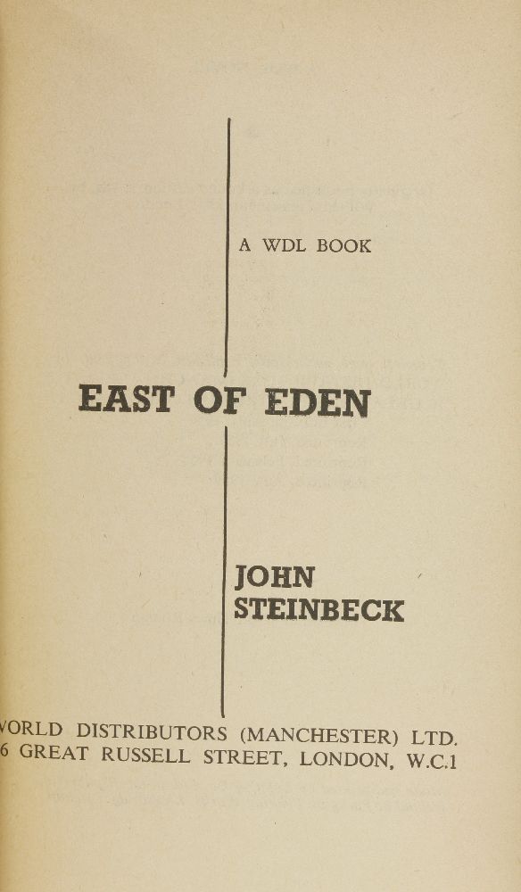 STEINBECK, John: East of Eden. Paperback; half title signed. G+ - Image 2 of 3