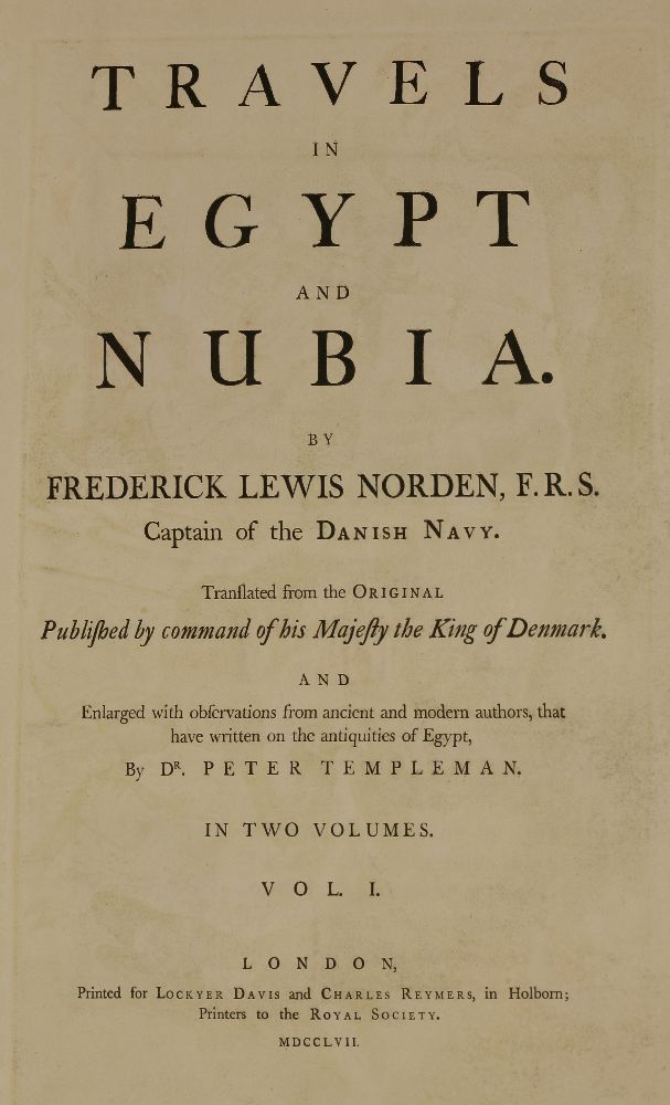 NORDEN, FREDERIK LUDWIG: (1708-1742): Travels in Egypt and Nubia. Translated from the original and - Image 2 of 8