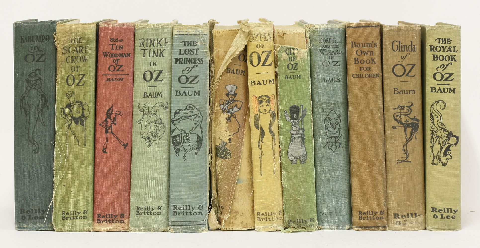 BAUM, L Frank; John R NEILL (ill.):12 WORKS WRITTEN BY L.FRANK BAUM IN THE OZ SERIES; All