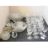 A quantity of glassware, to include bowls, drinking glasses etc