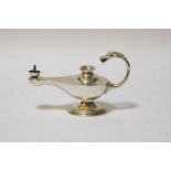 A silver aladdin lamp cigar lighter, 15cm