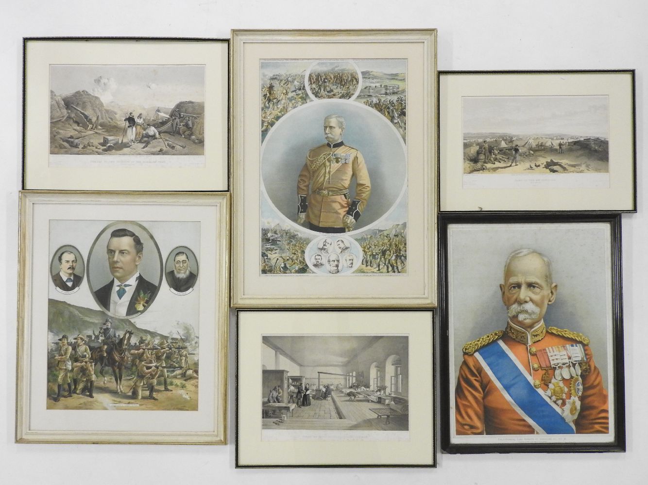 Six various prints: Lord Buller, Lord Kitchener, Jameson/Kruger/Chamberlain, after William Simpson -