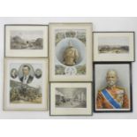 Six various prints: Lord Buller, Lord Kitchener, Jameson/Kruger/Chamberlain, after William Simpson -