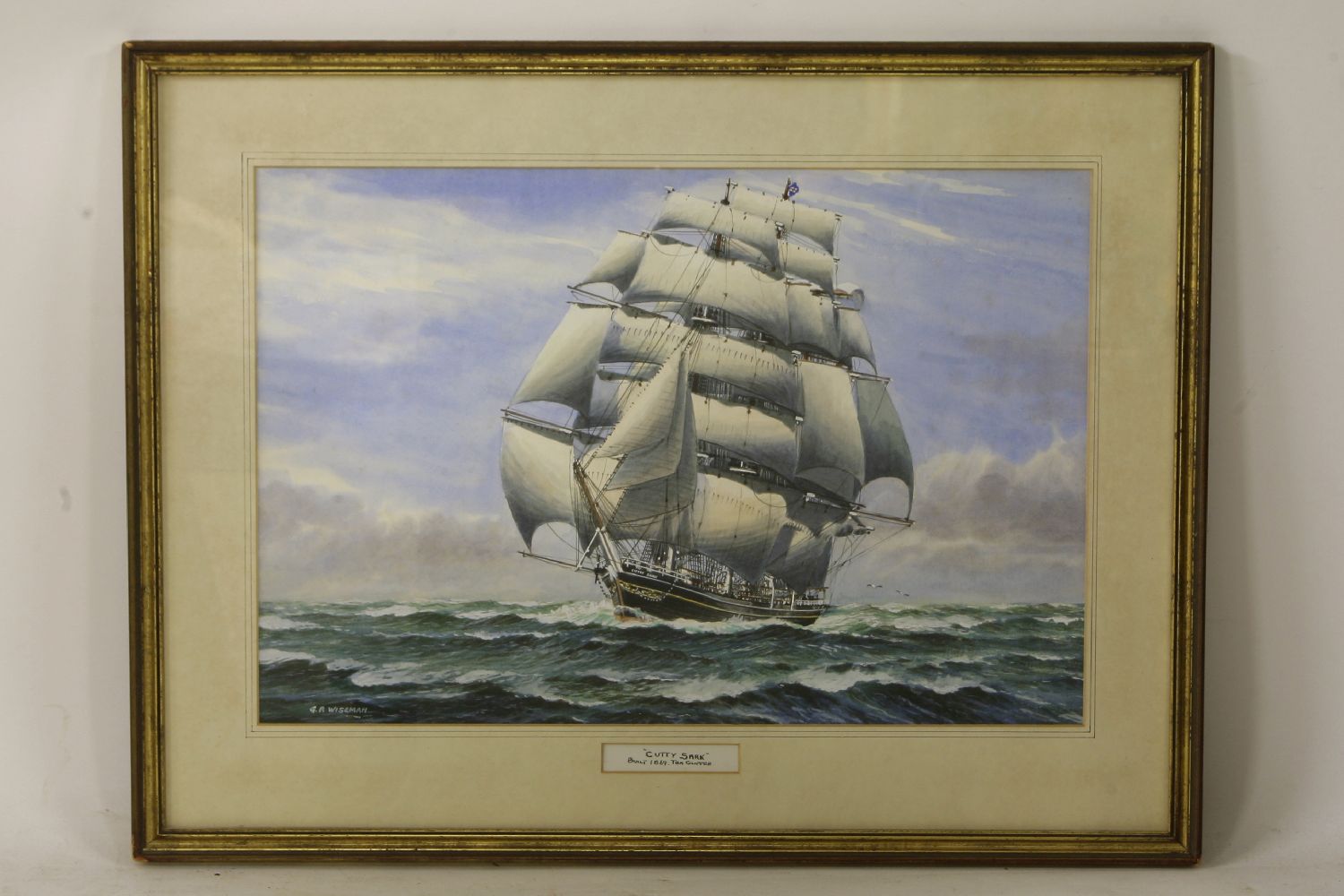 George Wiseman (b. 1905) SHIP 'CUTTY SARK' signed watercolour - Image 2 of 4