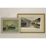 Roy StringfellowIN THE HARBOUR, POLPERROSigned, pastel,38.5 x 49.5cm,and a print