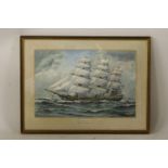 George Wiseman (b. 1905) SHIP 'SOVEREIGN OF THE SEAS' signed watercolour