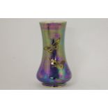 A Devon lustre vase by Fieldings, decorated with butterflies, 24cm tall
