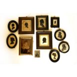 A small quantity of 19th century and later silhouettes