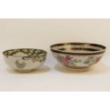 A late 19th century Samson bowl, with floral decoration in the Chinese manner, 28cm diameter, and