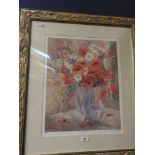 Janet DaviesSTILL LIFE OF A VASE OF FLOWERSLimited edition, colour print, framed and glazed51 x