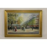 Roland DaviesPARISIAN STREET SCENESigned l.l., oil on canvas, in gilt frame49 x 75cm