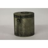 An early 20th century Elkington & Co. silver plated biscuit barrel, of ribbed form