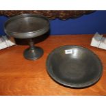 Two Tudric items,a dish and a comport