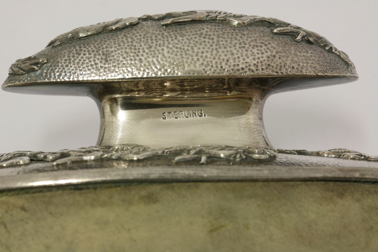 A Chinese silver small Dish, c.1900, engraved with prunus, stamped Qing and CW, 12cm, and a pair - Image 4 of 4
