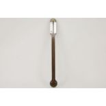 A mahogany barometer, marked 'Russel of Norwich'