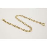 A gold filed curb link bracelet, (tested as approx 14ct gold) 7.51g