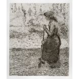 Camille Pissarro (Danish/French, 1830-1903)FEMME À LA BÊCHELithograph, c.1900, plate 3 from the