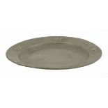 An Art Nouveau Tudric pewter circular shallow dish, designed by Archibald Knox for Liberty & Co.,