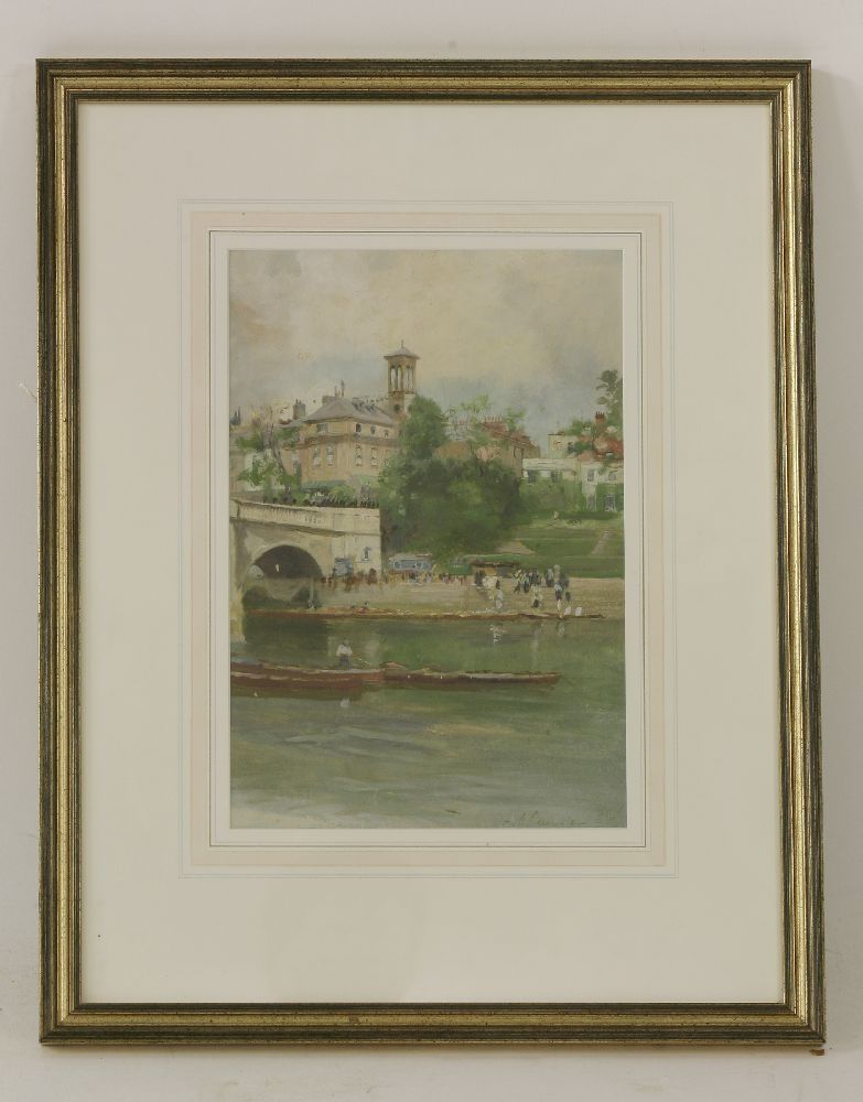 Charles James Lauder (1841-1920)A ROWING CLUB BY RICHMOND BRIDGESigned l.r., gouache30 x 20cm - Bild 2 aus 4