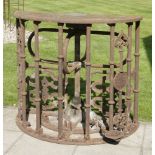 A cast iron single turnstile,by Sir W H Bailey & Co. Ltd., Albion Works, Manchester, with