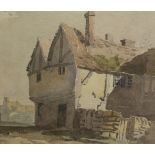 John Varley OWS (1778-1842)SKETCH OF AN OLD HOUSEWatercolour over pencil17.5 x 19.5cm,