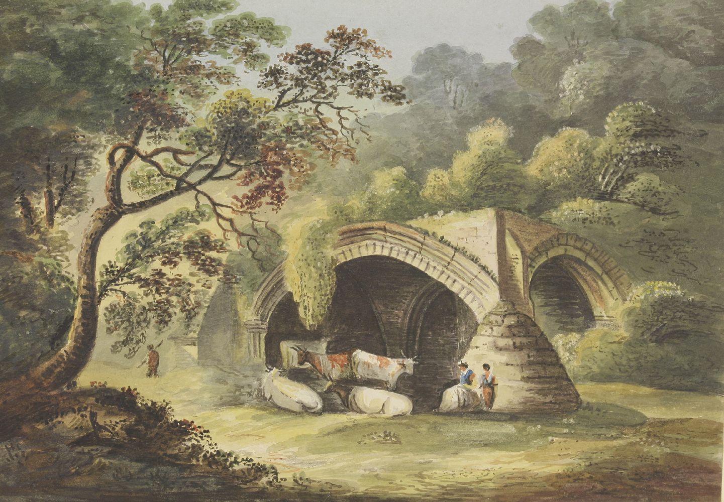 English School, early 19th century'AYSGILL FORCE, WENSLEYDALE, YORKSHIRE';'BOLTON PRIORY, - Bild 16 aus 19