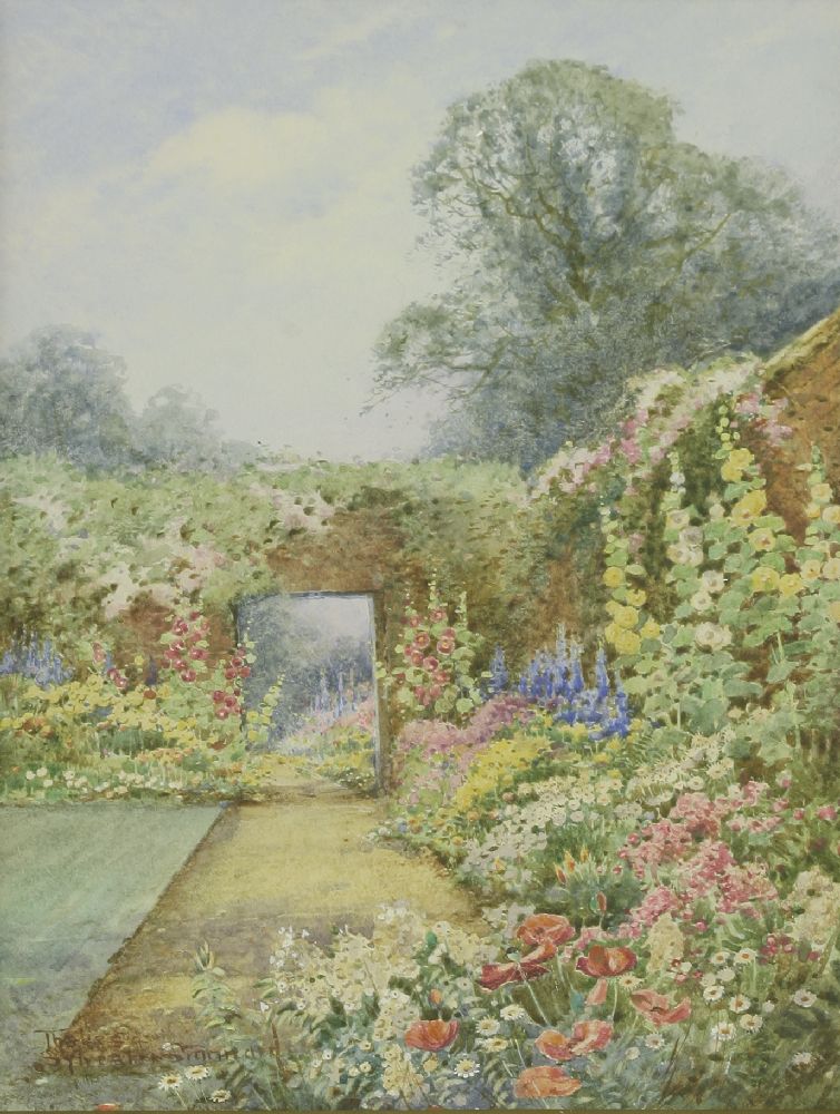 *Theresa Sylvester Stannard (1898-1947)'BEDFORDSHIRE GARDEN', 1920Signed l.l., watercolour25 x 17.