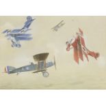 William Earl Johns (1893-1968)'CLOSE WORK!' (48 SQDN) BRISTOL FIGHTERS AND FOKKER TRIPESSigned l.