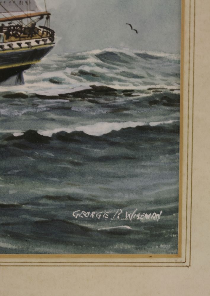 *George Wiseman (c.1906-1986) 'SOVEREIGN OF THE SEAS' Signed l.r., watercolour37 x 56cm*Artist's - Bild 4 aus 4