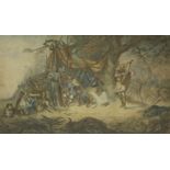 Ernest Henri Griset (1844-1907)A VIKING TRUCESigned and dated 1891 l.l., watercolour and