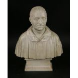Enea Becheroni (1819-1855),a marble bust of a gentleman, a member of the Caetani family, signed