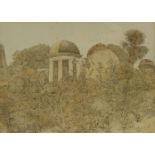 Sunil Guha (Indian, 20th century)SOUTH PARK STREET CEMETERYSigned and indistinctly dated l.r., pen