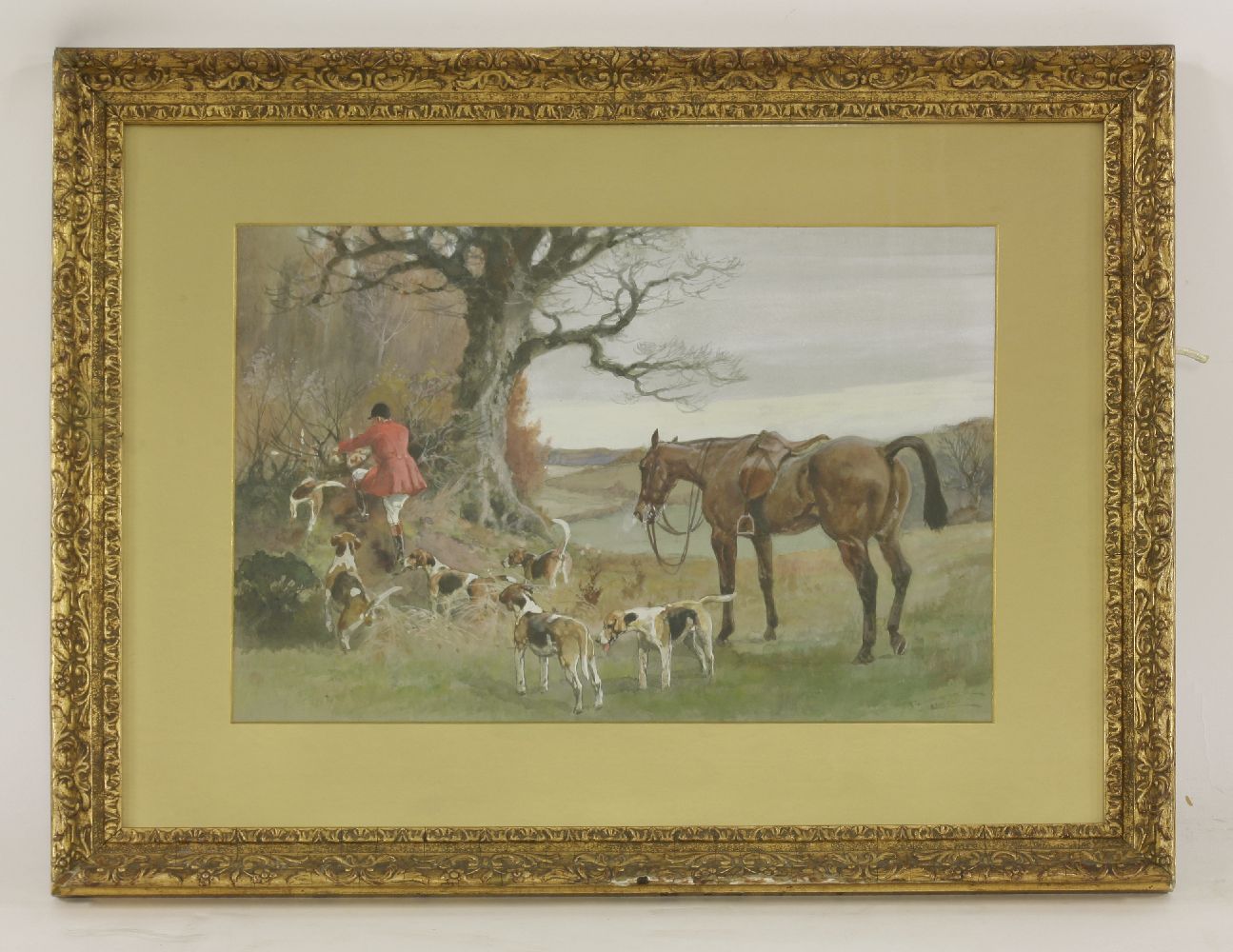 Thomas Ivester Lloyd (1873-1942)HUNTING SCENESThree, all signed l.r., watercolour and gouache33.5 - Bild 12 aus 13