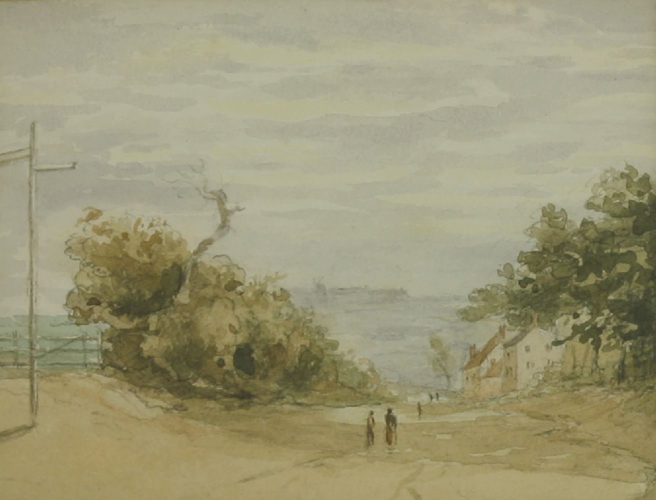 Thomas Churchyard (1798-1865)'DUNWICH'Watercolour over pencil9.5 x 12cm