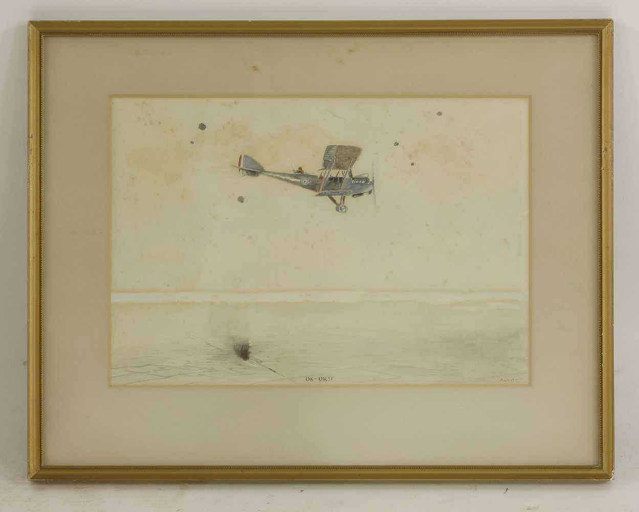 William Earl Johns (1893-1968)'OK OK!!'Inscribed with title and 'Avion' l.r.,watercolour and - Bild 2 aus 4